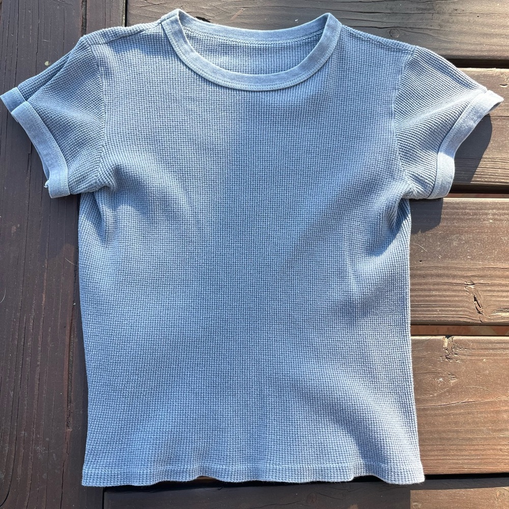 Brandy Melville Waffle Knit Baby Tee